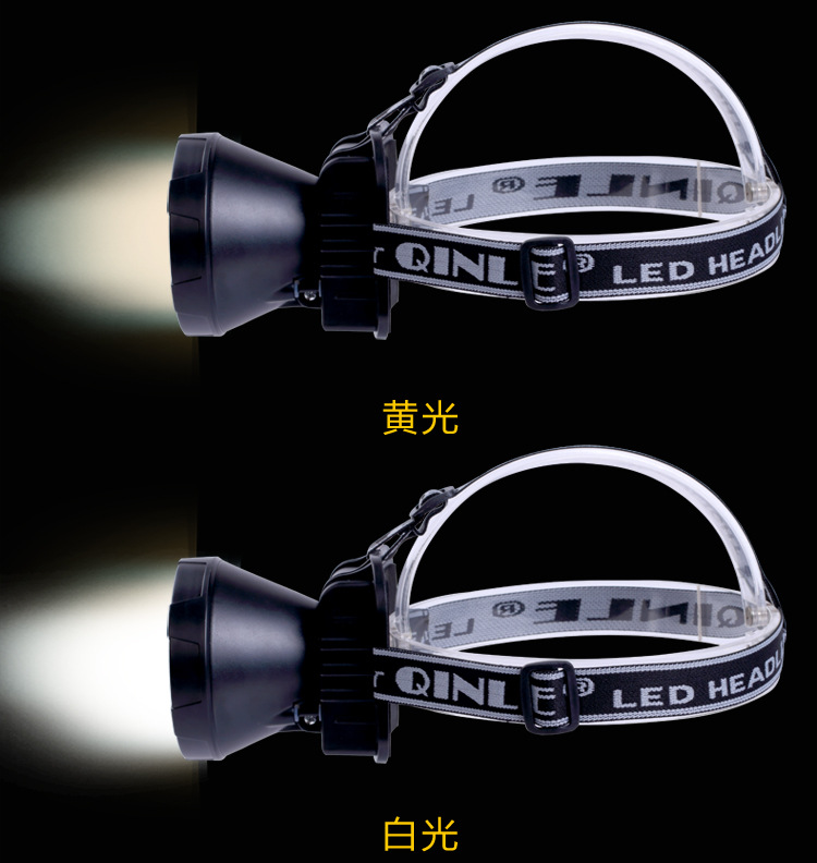 勤乐厂家直销批发LED充电强光头灯户外夜钓鱼照明T6手电筒头灯示例图8