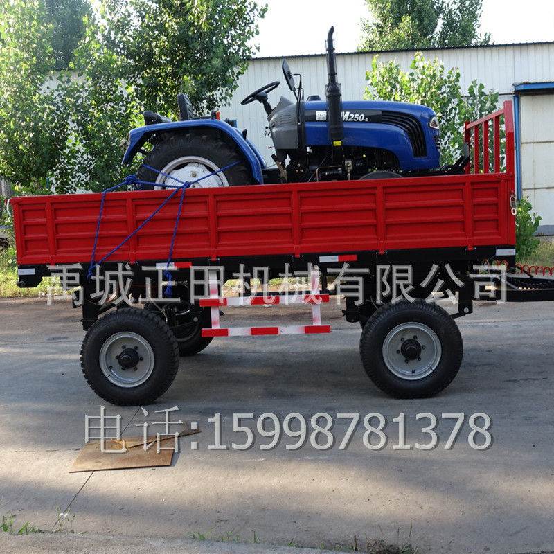 专业生产农用四轮拖车 拖拉机牵引液压升降卸货  5吨农村拉货拖车示例图2