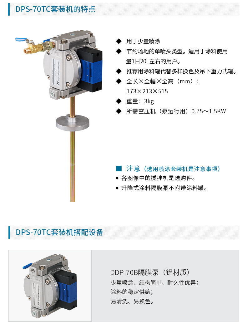日本阿耐思特岩田双隔膜泵 DPS-70TC罐式气动双隔膜泵 小型输送泵示例图3