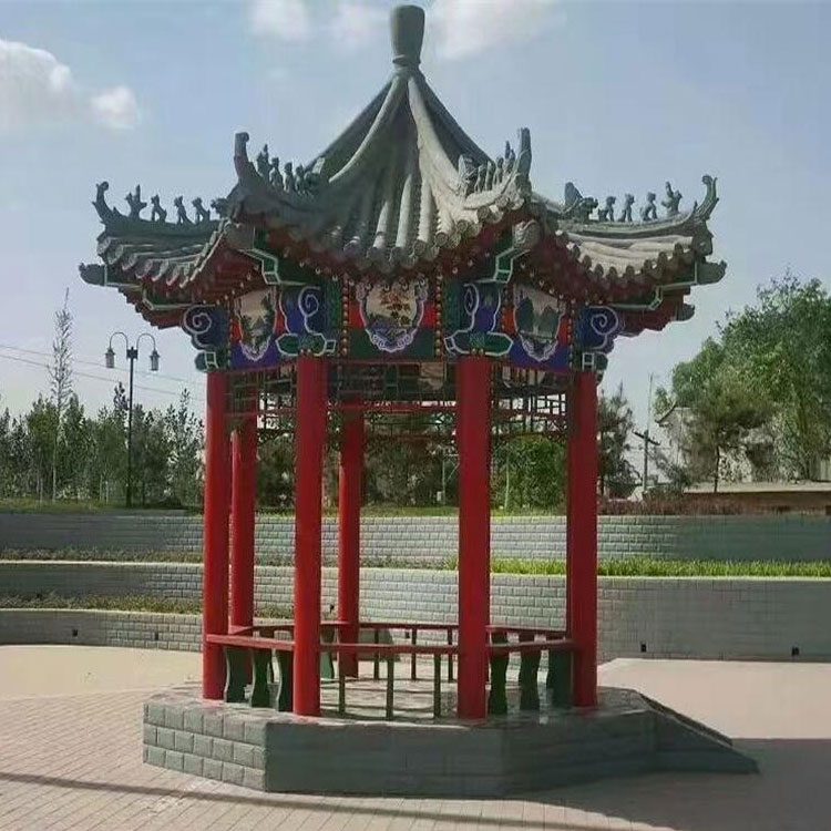 上海六角石雕亭子景观园林六角凉亭技术专业
