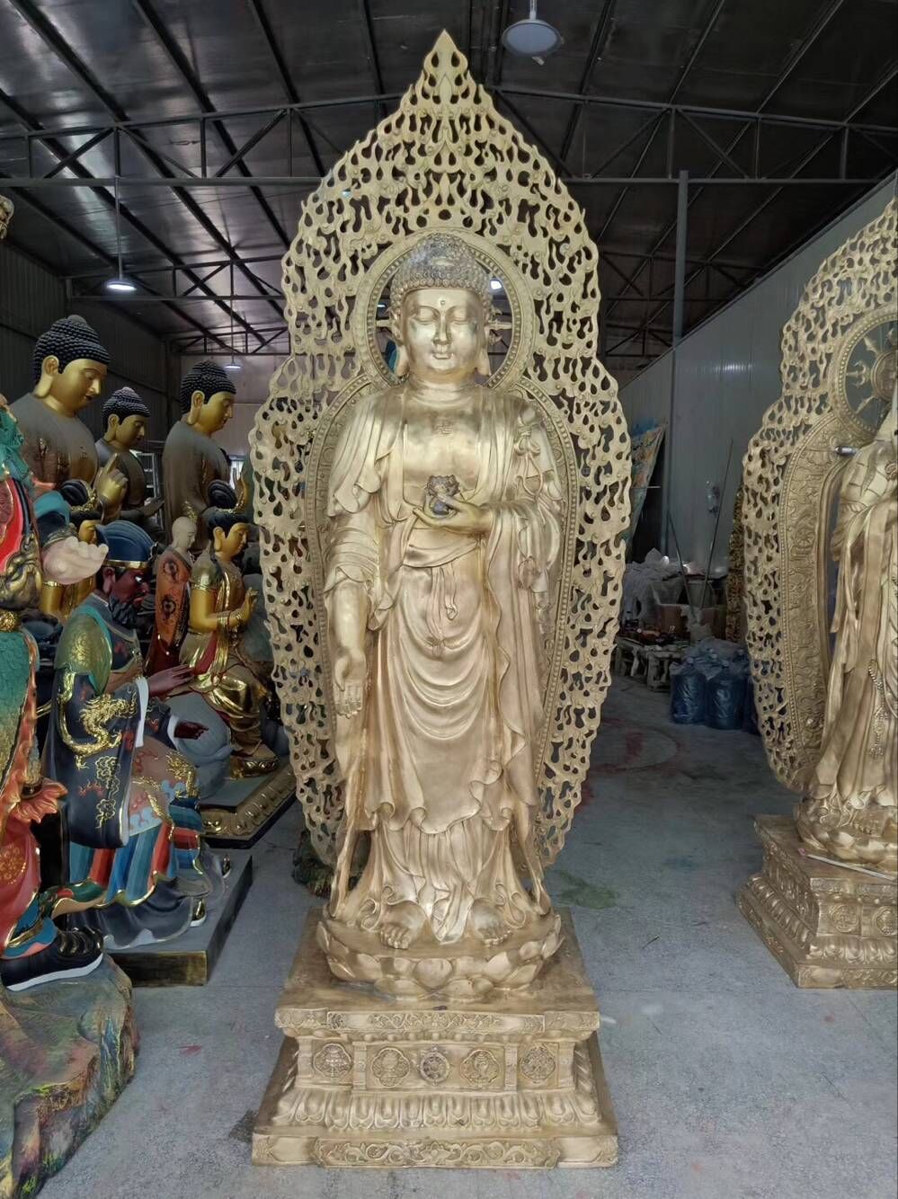 佛像 佛像批发厂家供应寺庙西方三圣菩萨佛像 铜雕西方三圣佛像 坐像西方三圣佛像