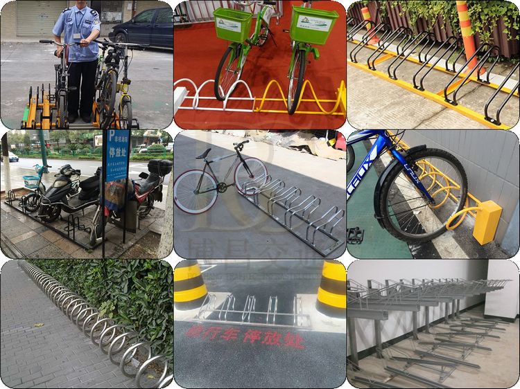 单车螺旋式自行车停车架厂家批量生产可按要求定制共享单车停放架示例图14