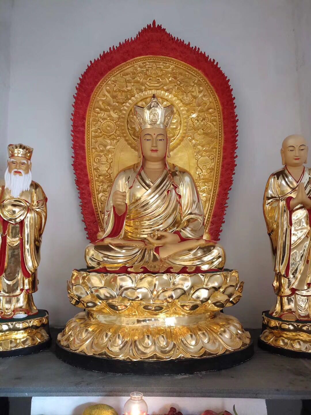 佛像 本厂专业生产精品地藏王殿供奉地藏王菩萨 带背光地藏王佛像 穿袈裟地藏王菩萨