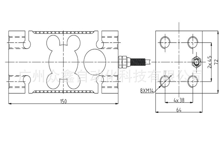 宁波柯力称重传感器IL-200kg,IL-250kg,IL-300kg传感器原装正品示例图6