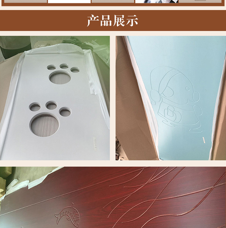 厂家直销防水隔音PVC免漆门定制暖白红色实木复合免漆门价格示例图8