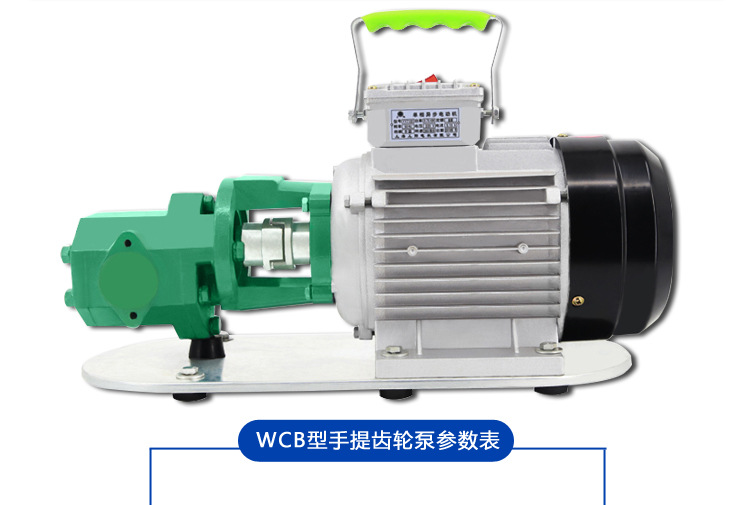 供应 WCB100大流量齿轮泵 手提式电动抽油泵 小型便携单项自吸泵示例图11
