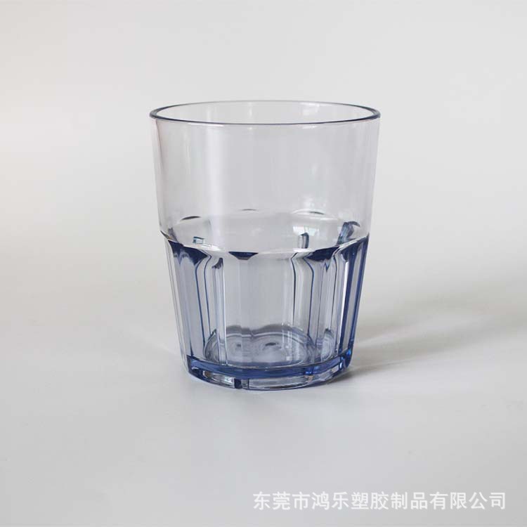 厂家定制AS透明八角塑料酒杯多边棱角杯360ml塑料杯杯身可印刷示例图1