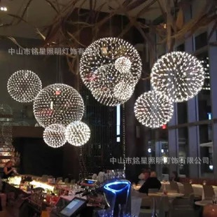 烘焙店甜品屋不锈钢LED圆球吊灯工厂批发情调咖啡馆西餐厅酒吧灯示例图12