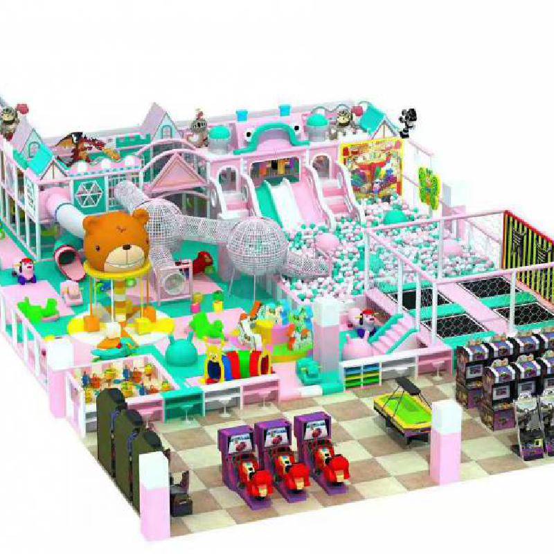 新型马卡龙风格室内儿童乐园定制淘气堡生产厂家