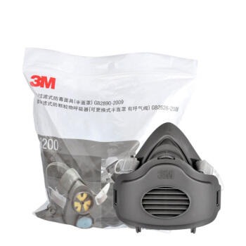 3M 3200防毒面具 防尘口罩面具防工业粉尘防霾KN95防灰尘打磨装修煤矿焊接沙场防尘面罩图片