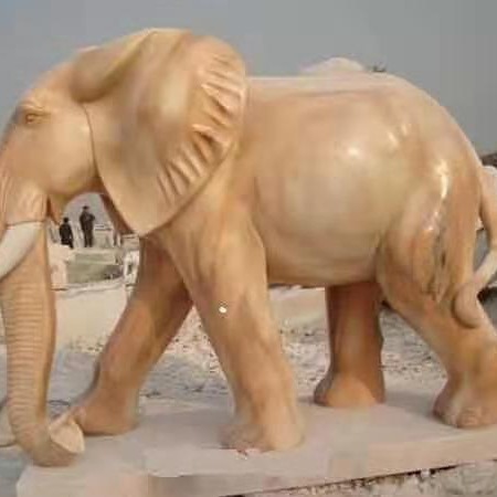青石石雕大象 专业雕刻石雕大象 富祥 红吉祥如意石雕象 宏辉雕刻汉白玉吉象