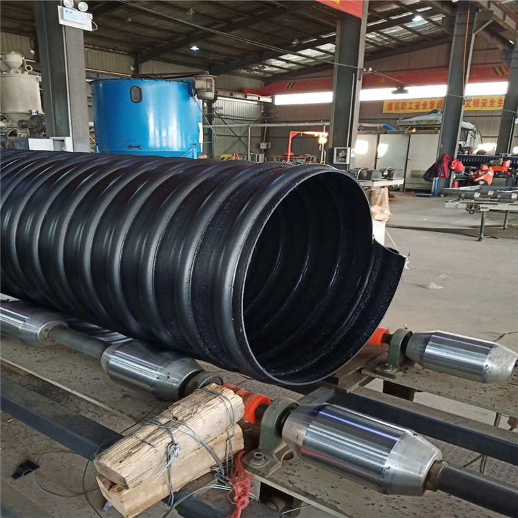 生产厂家批发 钢带增强聚乙烯pe螺旋波纹管 PE钢带波纹管 HDPE大口径排污管