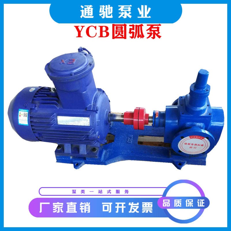 通驰泵业生产YCB10圆弧齿轮泵 高压齿轮油泵 高粘度泵 增压喷燃泵 保温油泵