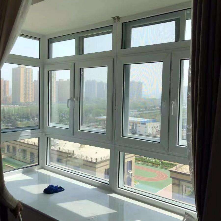 塑钢平开窗 塑钢隔音平开窗 塑钢窗户定制款 小区专用 莜歌定制厂家
