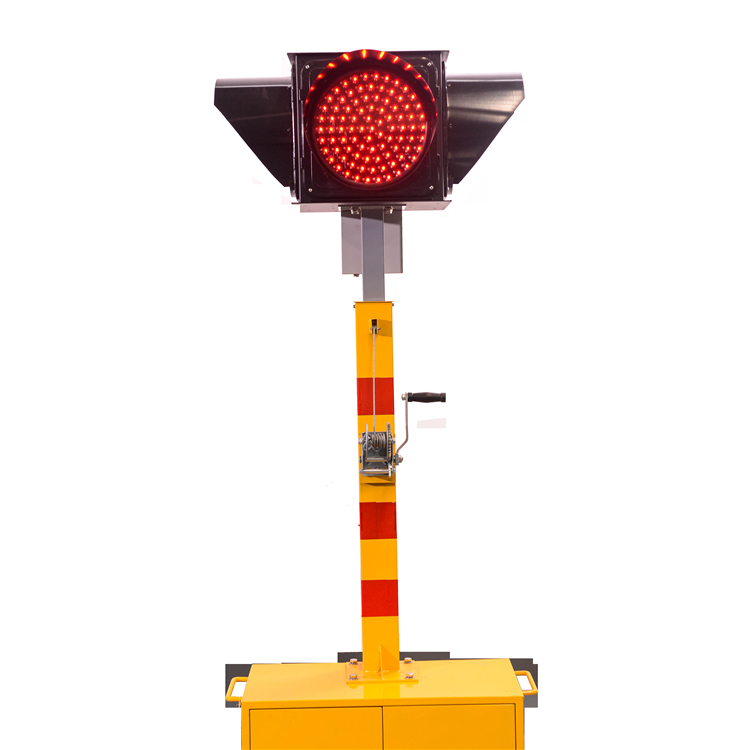 双明 太阳能拖车式信号灯 移动升降式红绿灯 现货供应