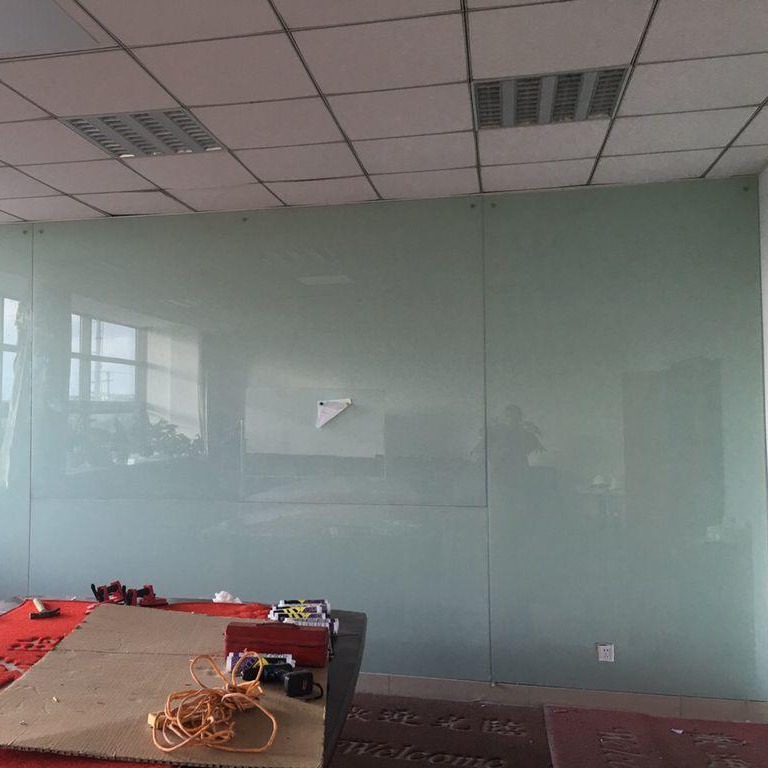 石膏板墙挂玻璃白板 玻璃白板隔断尺寸 常州玻璃白板厂家批发优雅乐