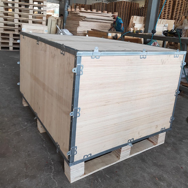 青州钢带箱厂家批发定制出口用免熏蒸胶合板钢带箱质量好