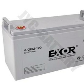 直销 埃索EXOR蓄电池EX120-12 铅酸电池6-GFM-120 免维护12V120AH 太阳能电池