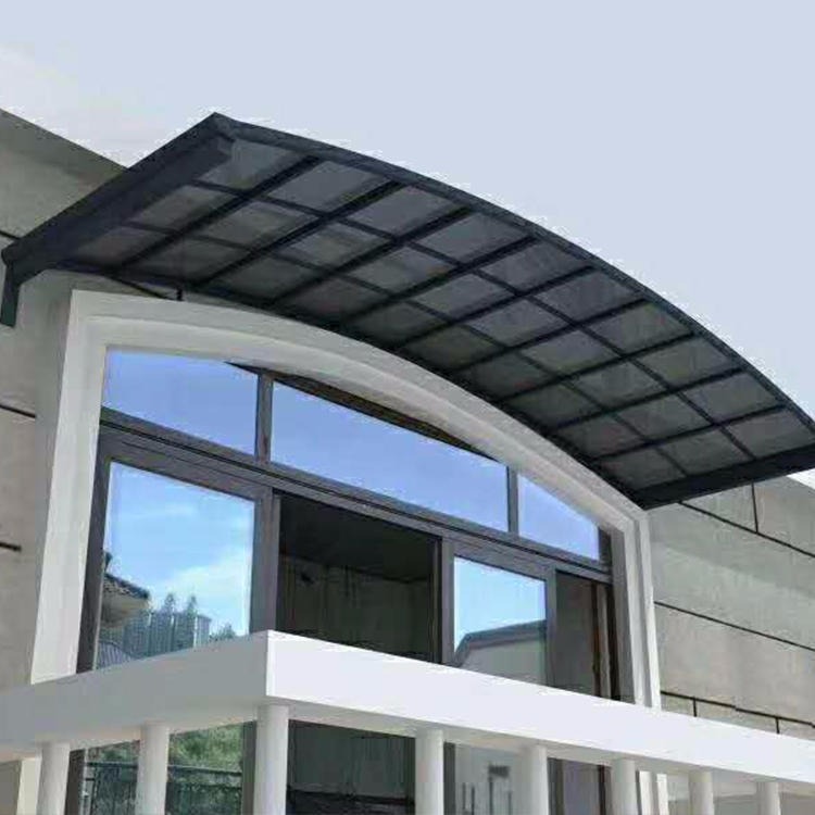 铝合金遮阳棚 PA双面铝合金雨棚 耐力板雨棚 铝合金雨棚 透光性好