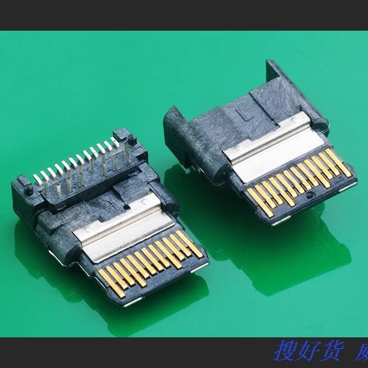 TYPE C 3.1母头板上L=10.55无外壳垫高2.25 加高型USB3.1插座