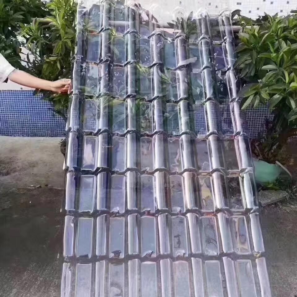 树脂瓦型透明瓦 采光瓦批发 阳光板厂家直销 屋顶隔热性能好图片