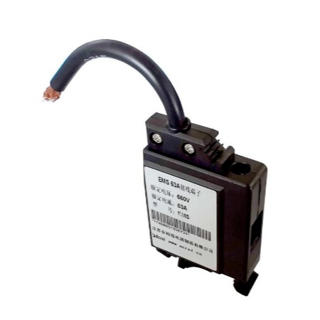 导轨式安装     安科瑞AKH-0.66 EMS63A 交流电流信号采集互感器接线端子  开路电压小于7.8V图片