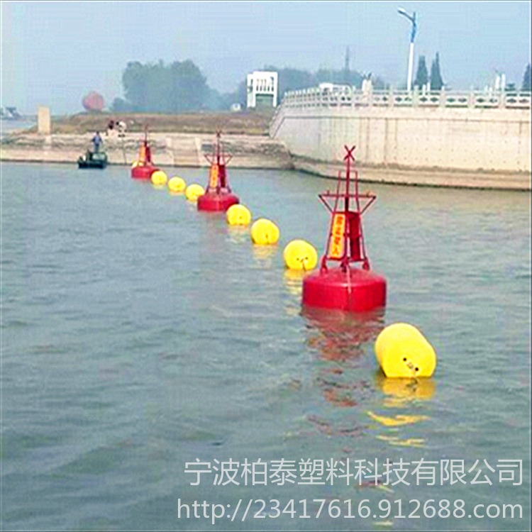 航道区域规划警戒浮球 红黄色航道警示浮筒 定做批发