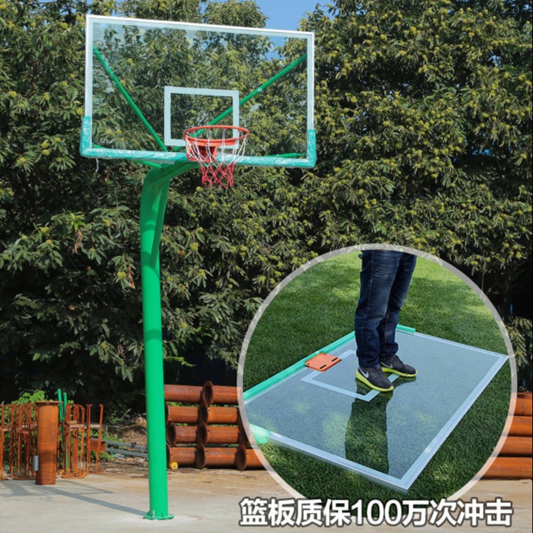 篮球架篮板铝合 金户外标准钢化玻璃篮板 太原市 龙泰体育 批发供应