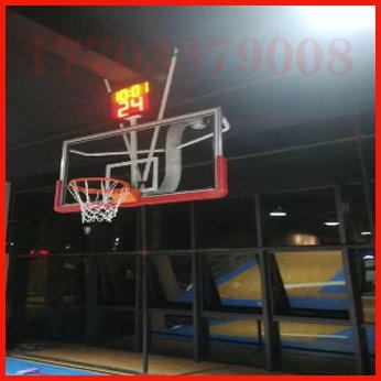 吊顶式篮球架 学校单位体育场 滑轨升降 屋顶房顶篮