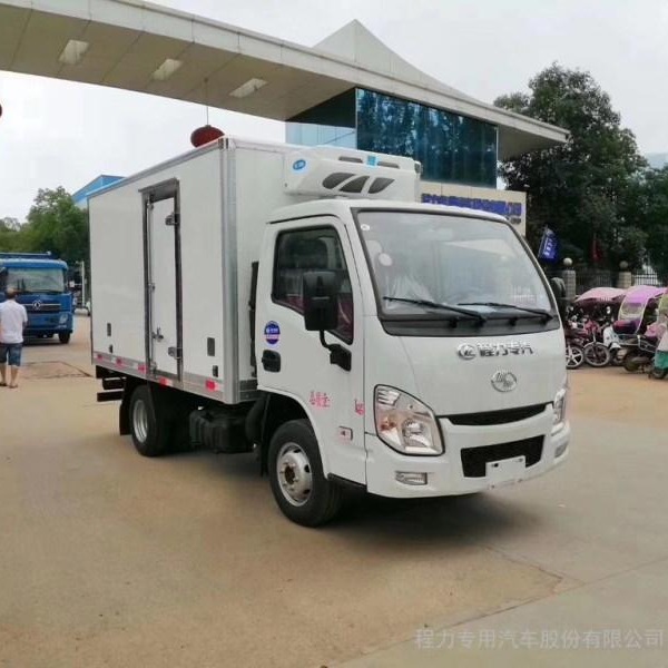 国六小型箱式冷藏车 跃进小福星3.3米小型冷藏车价格 112马力汽油冷藏车