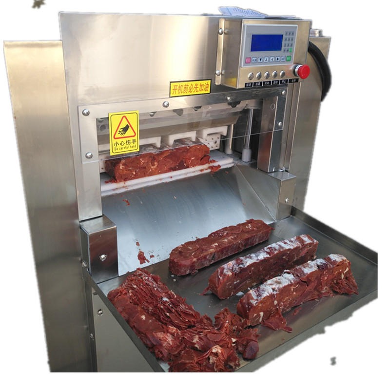 景翔牌冻肉全自动切片机 牛羊肉切冻肉片机器 切肉片设备图片