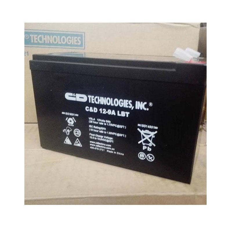 大力神蓄电池C&D12-9A LBT 12V9AH免维护蓄电池 门禁消防UPS主机专用 参数及价格