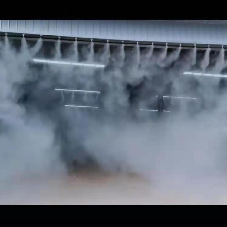 建筑工地围挡喷淋 200米/500米除尘高压造雾机器 4千瓦主机 车间厂房喷雾鹏宣机械