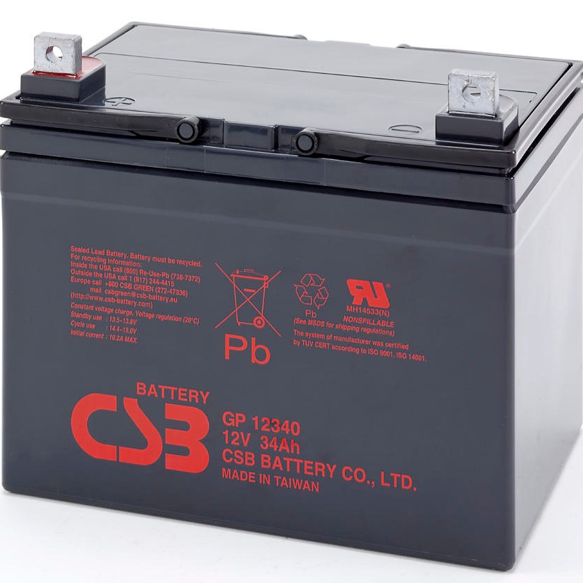 CSB蓄电池GP12340 希世比12V34AH ups电源电池 EPS应急电源免维护铅酸蓄电池