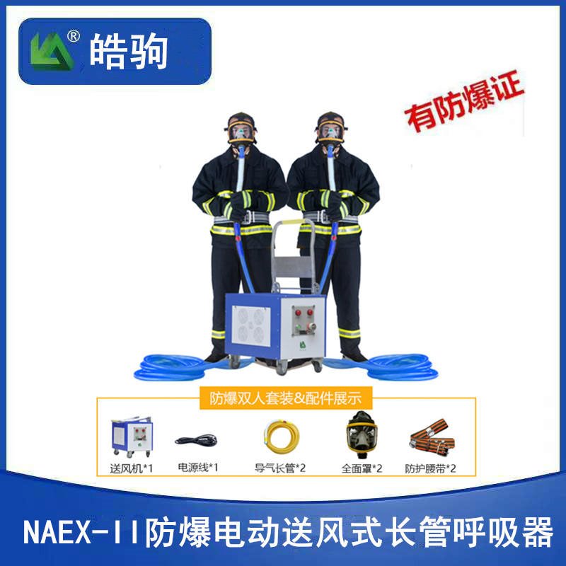 上海皓驹送风式长管呼吸器送风式呼吸器防爆型送风式长管空气呼吸器NAEx-II防爆等级BT4上海防爆型送风机长管呼吸器厂家