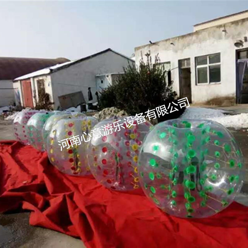 儿童成人 加厚材质充气碰碰球 tpu/PVC耐寒户外碰撞球  充气趣味器材图片