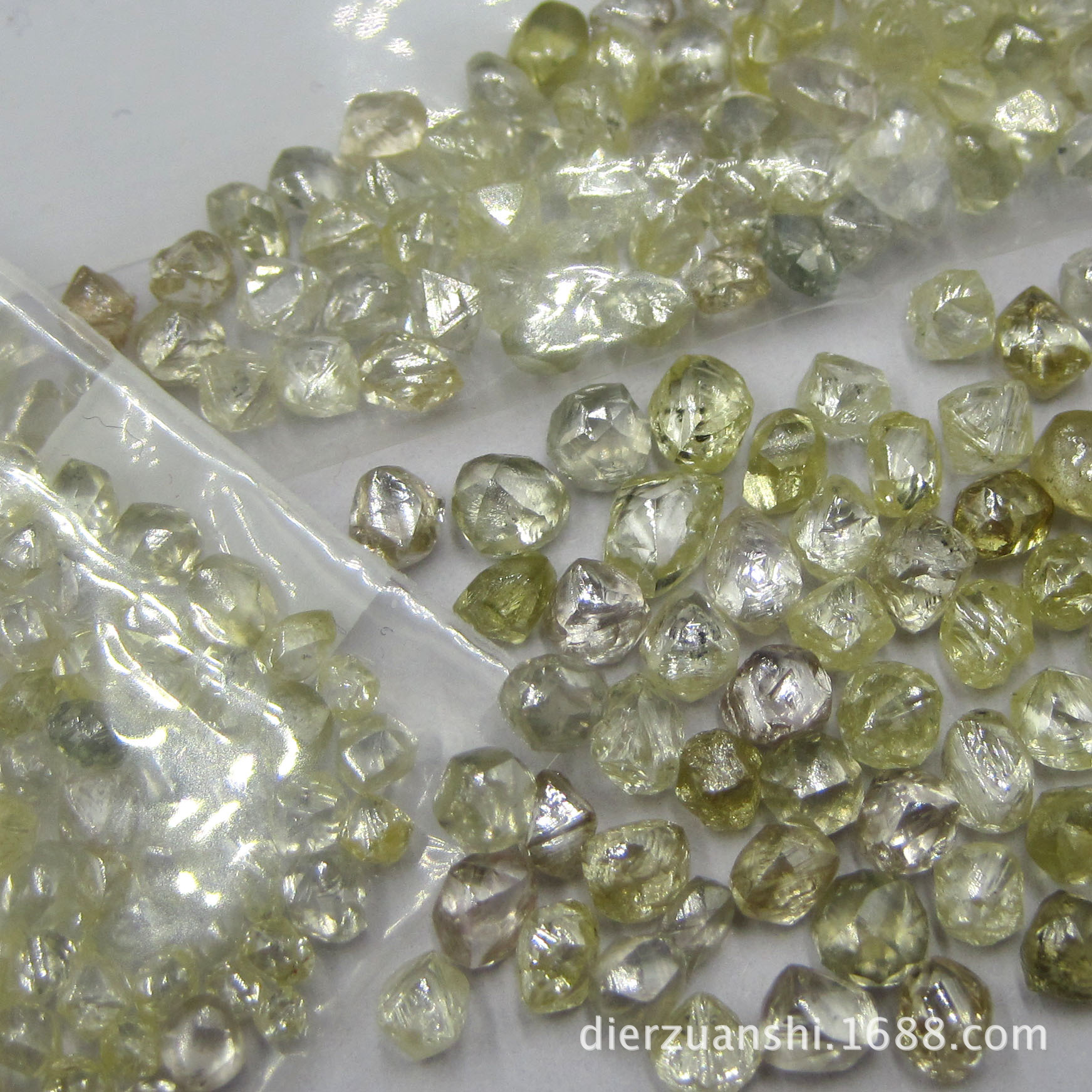 天然白色钻石原石金刚石颗粒5到70分净度颜色高钻石珠宝打磨-阿里巴巴