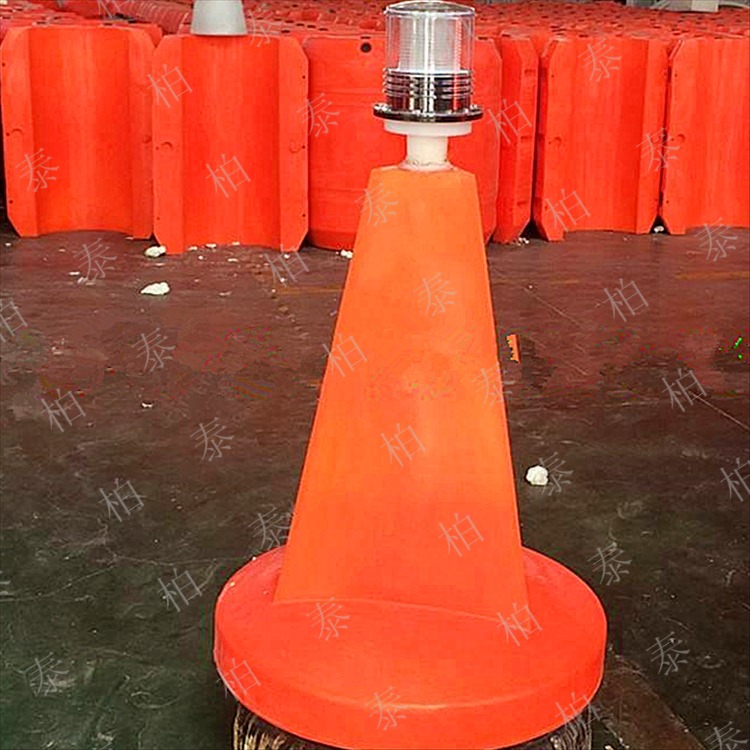 西安湖面警示浮标 装LED灯浮式航标 柏泰PE航标生产厂家图片