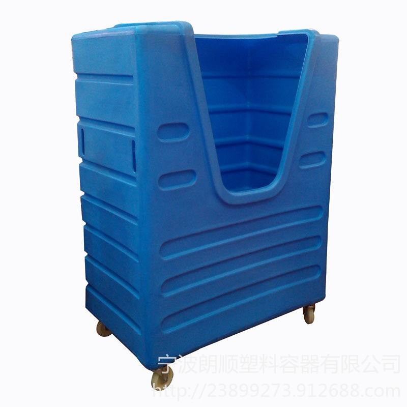 供应塑料布车桶 塑料推布车 印染洗涤周转用的布车桶布草笼车图片