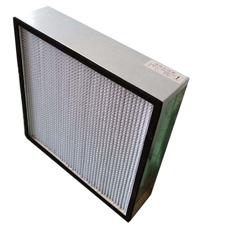 山东德州有隔板高效过滤器 高效过滤器波纹型隔板可以精确的保持褶层间距   镀锌板空气过滤器