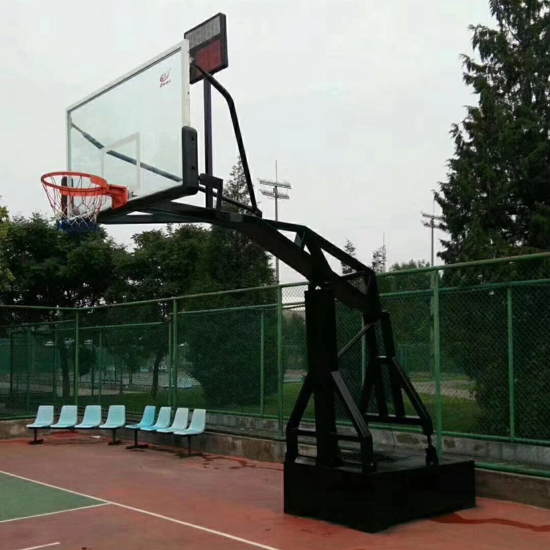 篮鲸滑轨升降篮球架 张家口仿液压篮球架厂家 可升降篮球架 手动篮球架图片