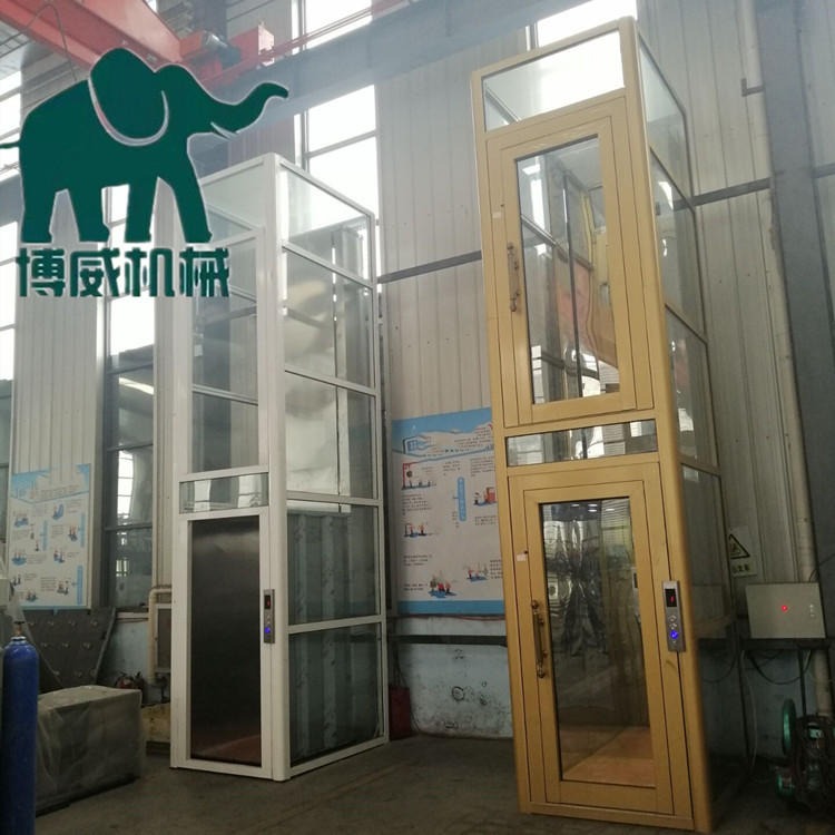 武汉博威JYDT曳引机升降电梯 家用电梯 别墅小型货梯 室内外家用升降梯图片