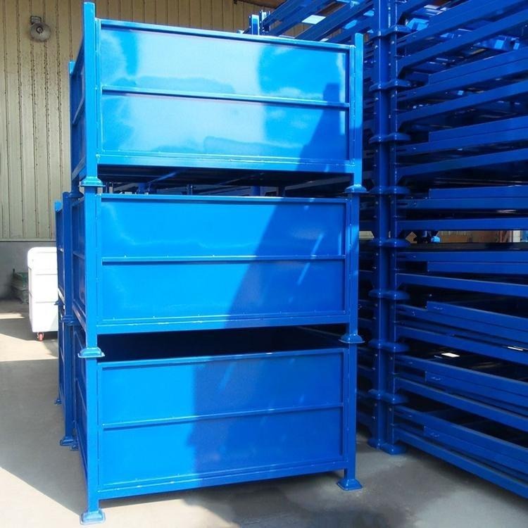 森沃仓储 加工定制 钢板料箱 金属周转箱 钢制料箱生产批发工厂