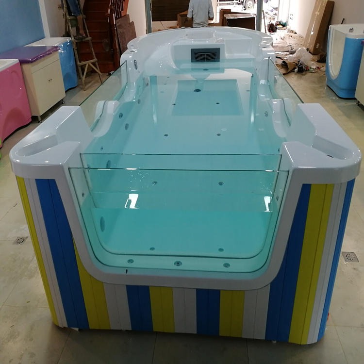 亚克力三面玻璃功能池 新款儿童游泳池设备 婴儿游泳馆泳池设备 厂家直销