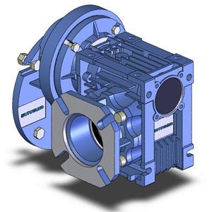 锅轮减速机小型手摇nrv40铝壳nmrv涡轮蜗杆蜗轮rv50伺服带电机   枫信 NMRV40  50