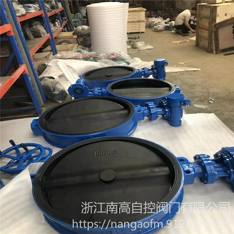 温州厂家生产 D371J-10C  DN125  手动对夹式全衬胶蝶阀