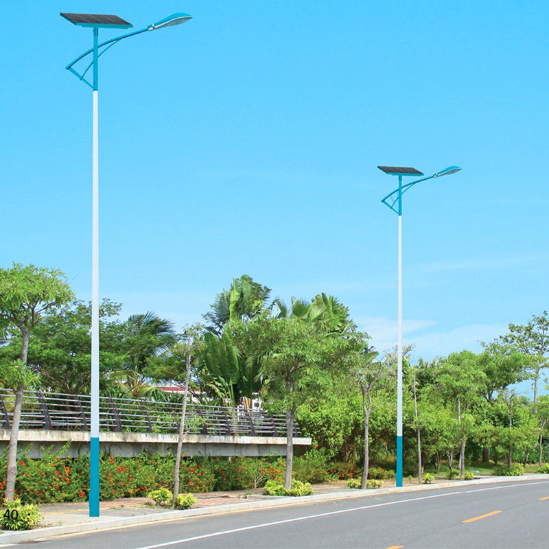 新农村马路灯杆  6米60w太阳能路灯安装图  LEd三元锂电池太阳路灯