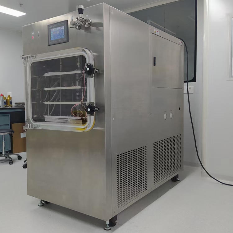 化妆品冷冻干燥机 一平米化妆品冷冻干燥机 LGJ-100F自动压塞中试冻干机图片