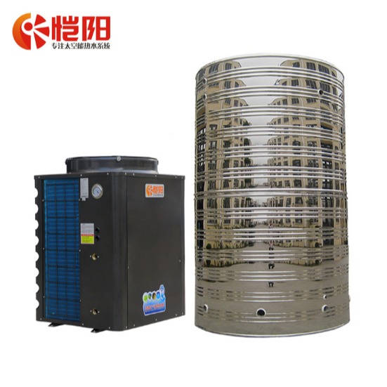 恺阳太阳能空气能热水工程 深圳龙华公寓空气能热水 空气能热水机组热泵机