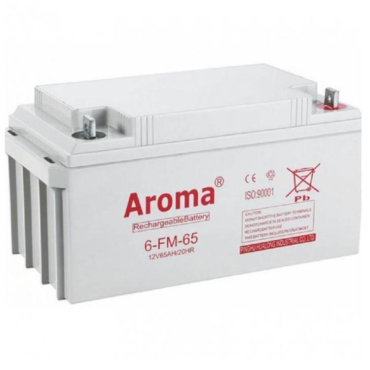 Aroma蓄电池12V65AH Aroma蓄电池6-FM-65 UPS电源 太阳能储能蓄电池